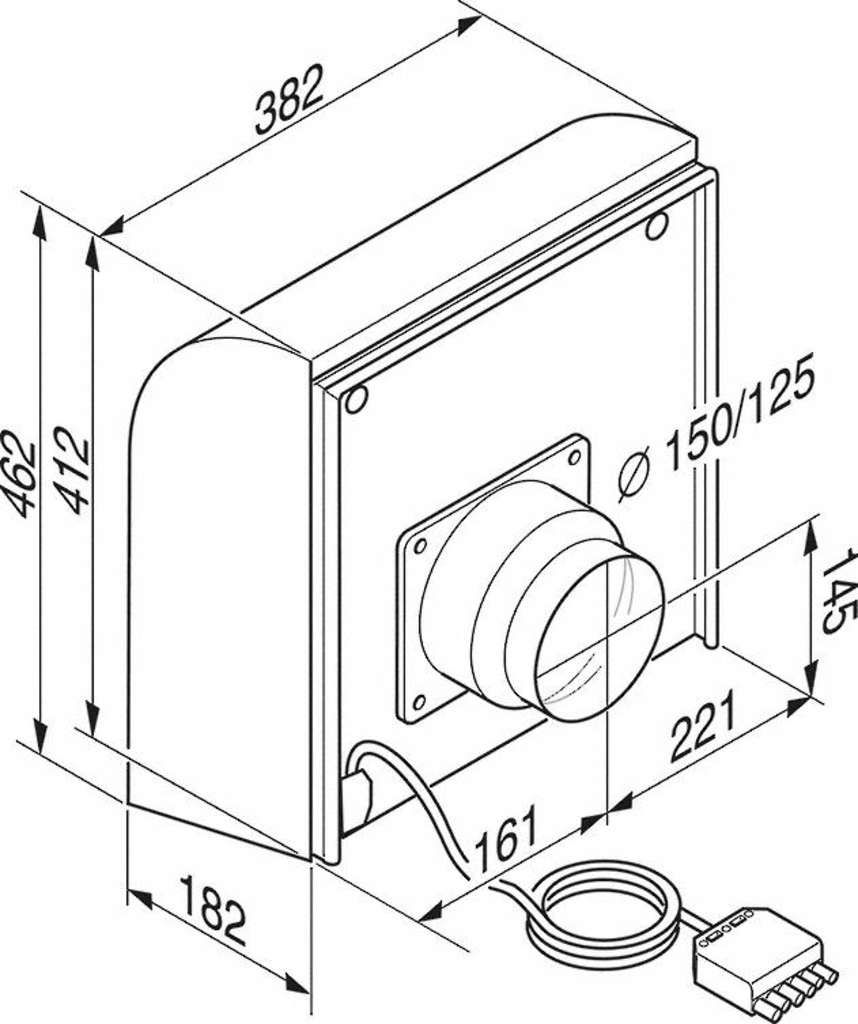 Miele Aussenwandgebläse AWG 102 Edelstahl