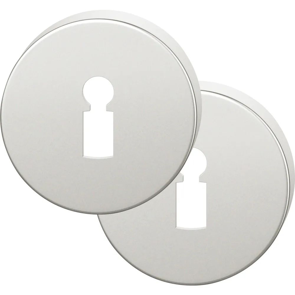 FSB Buntbartrosette rund 12 1735 00002 ASL, Aluminium silber eloxiert
