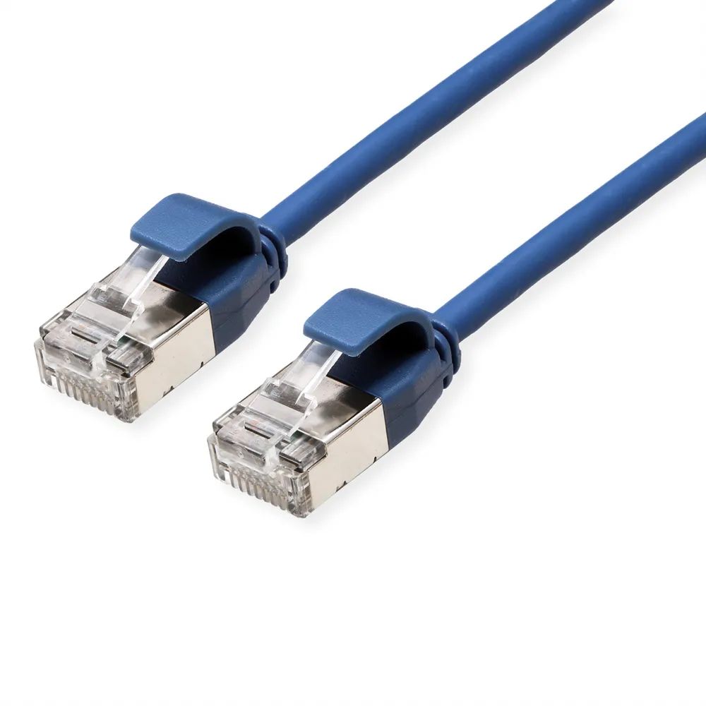 ROLINE U/FTP DataCenter Patchkabel Cat.6A (Class EA), LSOH, slim, blau, 1,5 m