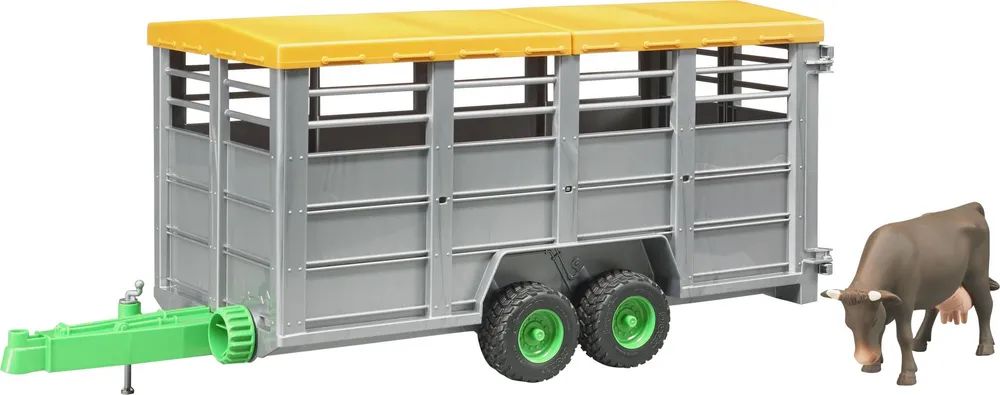 Bruder Viehtransportanhänger mit 1 Kuh - 1:16 - 3 Jahr(e) - Grün - Grau