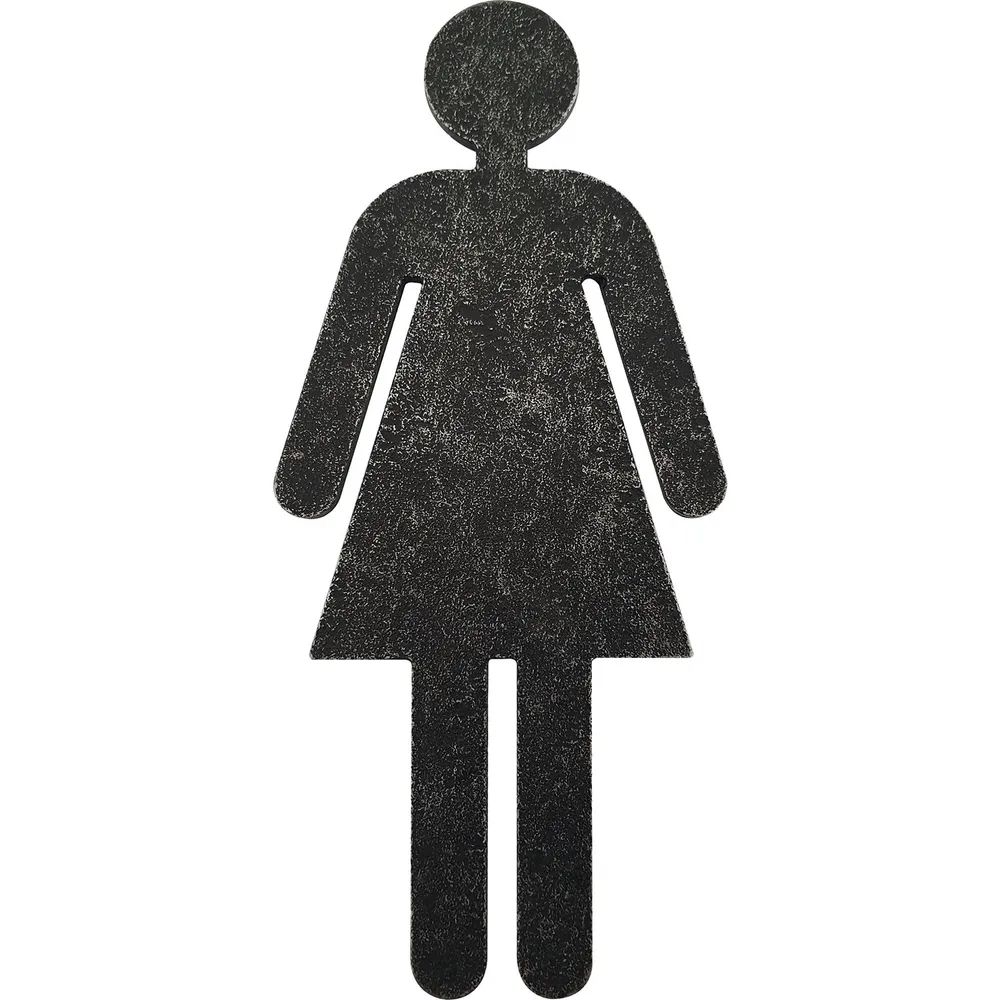 Alfred Hörtnagl Gesellschaft mbH Ges.m.b.H.&Co.KG Symbol für WC Türen - Frau, verzinkt schwarz