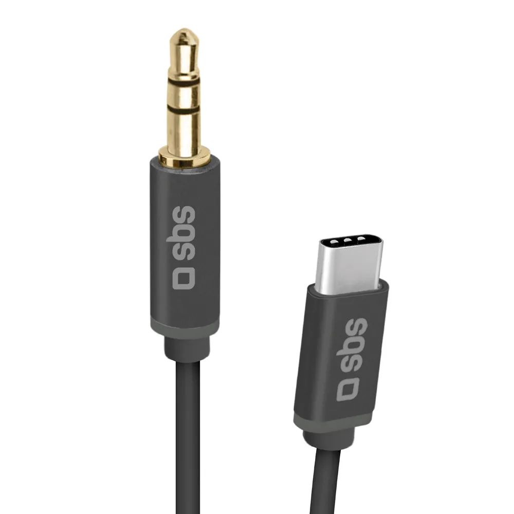 SBS Adapter Kabel, USB-C Stecker auf 3,5mm Klinke Stecker, 1m