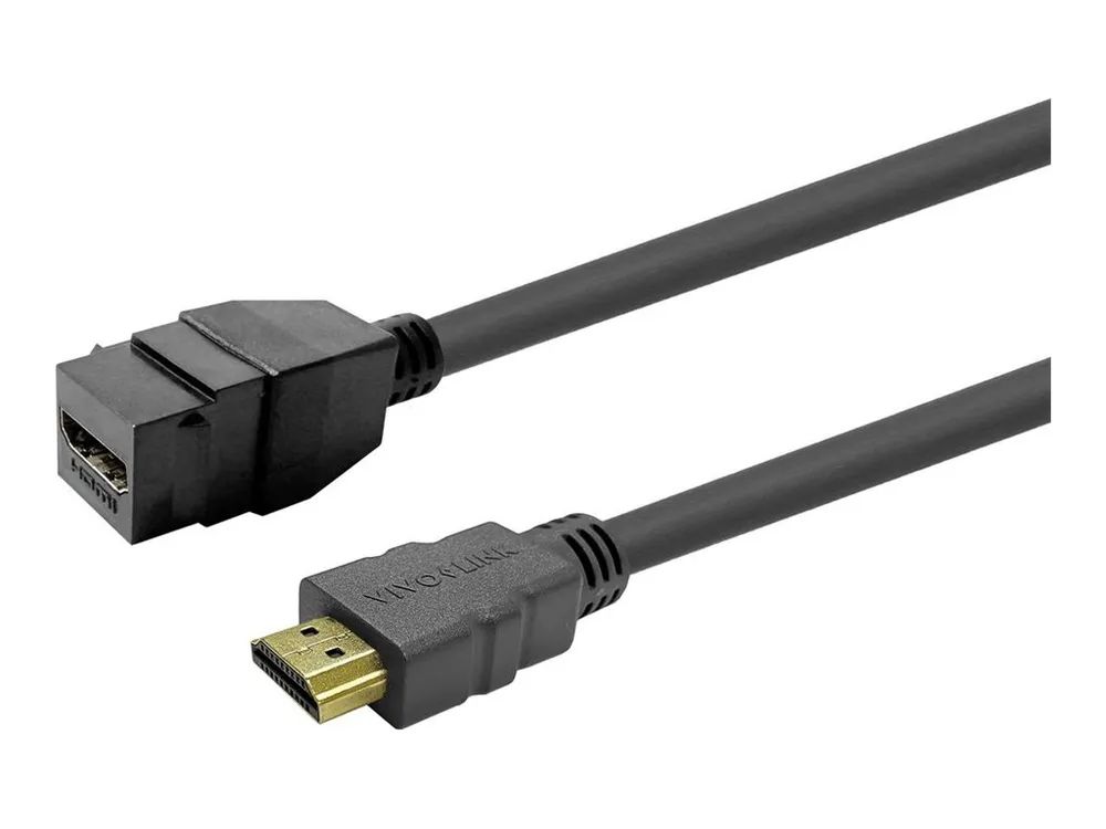 VivoLink Pro - High Speed - HDMI-Kabel mit Ethernet - HDMI weiblich gerade zu HDMI männlich gerade - 3 m - Dreifachisolierung - Schwarz - 2160p Unterstützung, 4K60Hz (4096 x 2160)