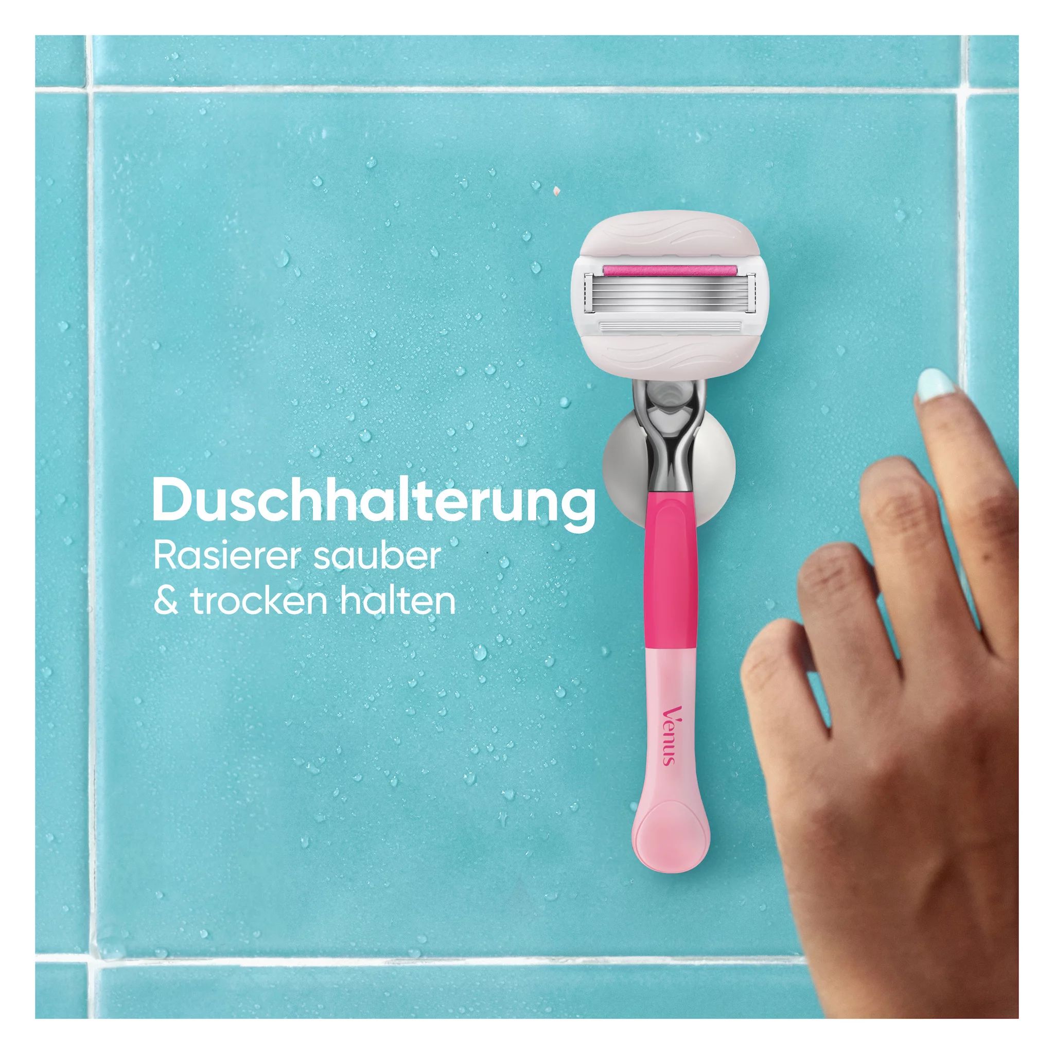 Gillette Venus Pro Comfortglide Tropical Rasierapparat 3 Klingen+Duschhänger