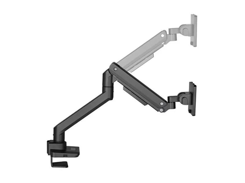 Equip Befestigungskit (Kabeldurchführungsklemme, Schrauben, Klemmhalterung, Tisch-Montagearm) - Gasfeder - für LCD-Display / Curved LCD-Display - schwerlast - Kunststoff, stainless steel, Aluminium - Schwarz - Bildschirmgröße: 43.2-124.5 cm (17"-49")