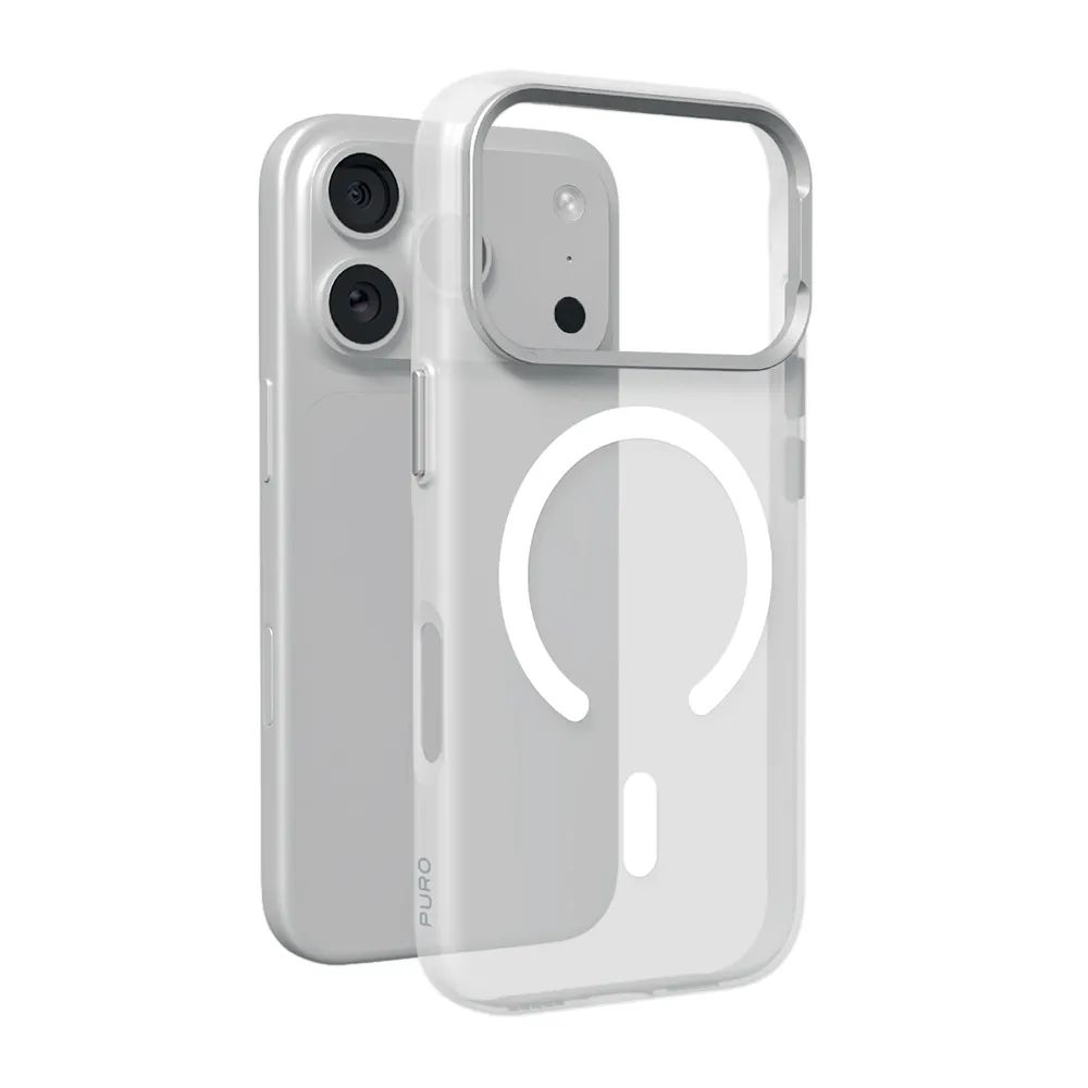 PURO LIGHTFEEL MagSafe kompatibles Cover für iPhone 17 PRO, weiss