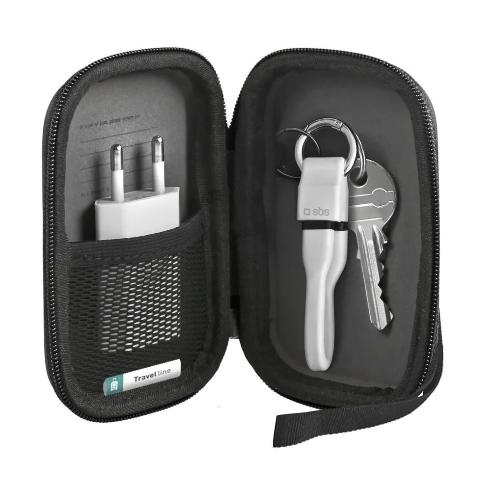 SBS Reise-Etui für Zubehör 12 cm x 4 cm schwarz