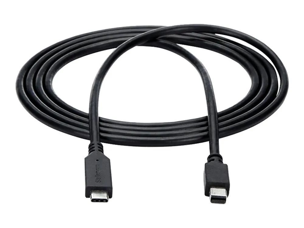 StarTech.com 1,8m USB-C auf Mini DisplayPort Kabel - USB C zu mDP Kabel - 4K 60Hz - Schwarz - DisplayPort-Kabel - 24 pin USB-C (M)