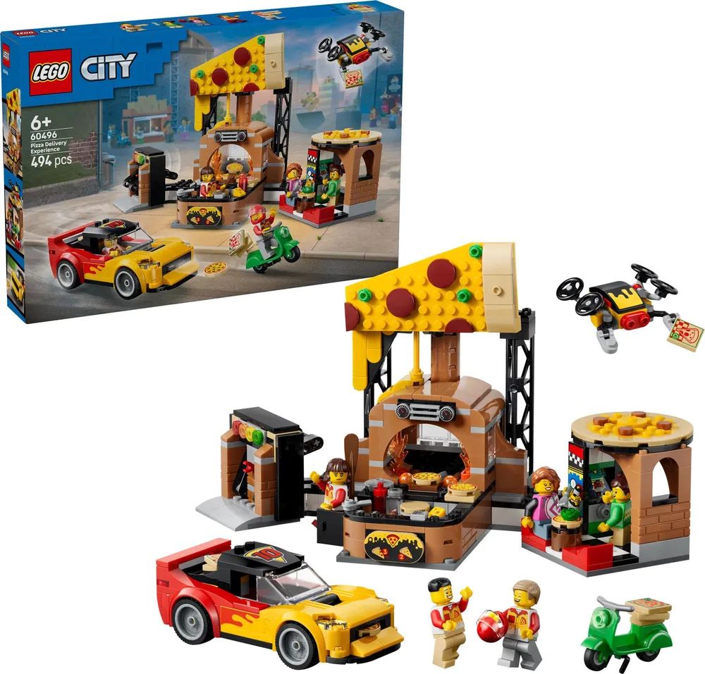 LEGO 60496 City Pizza-Liefererlebnis mit Fahrzeugen