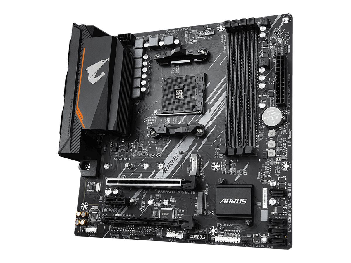 Gigabyte B550M AORUS ELITE - 1.0 - Motherboard - micro ATX - Socket AM4 - AMD B550 Chipsatz - USB 3.2 Gen 1 - Gigabit LAN - Onboard-Grafik (CPU erforderlich)