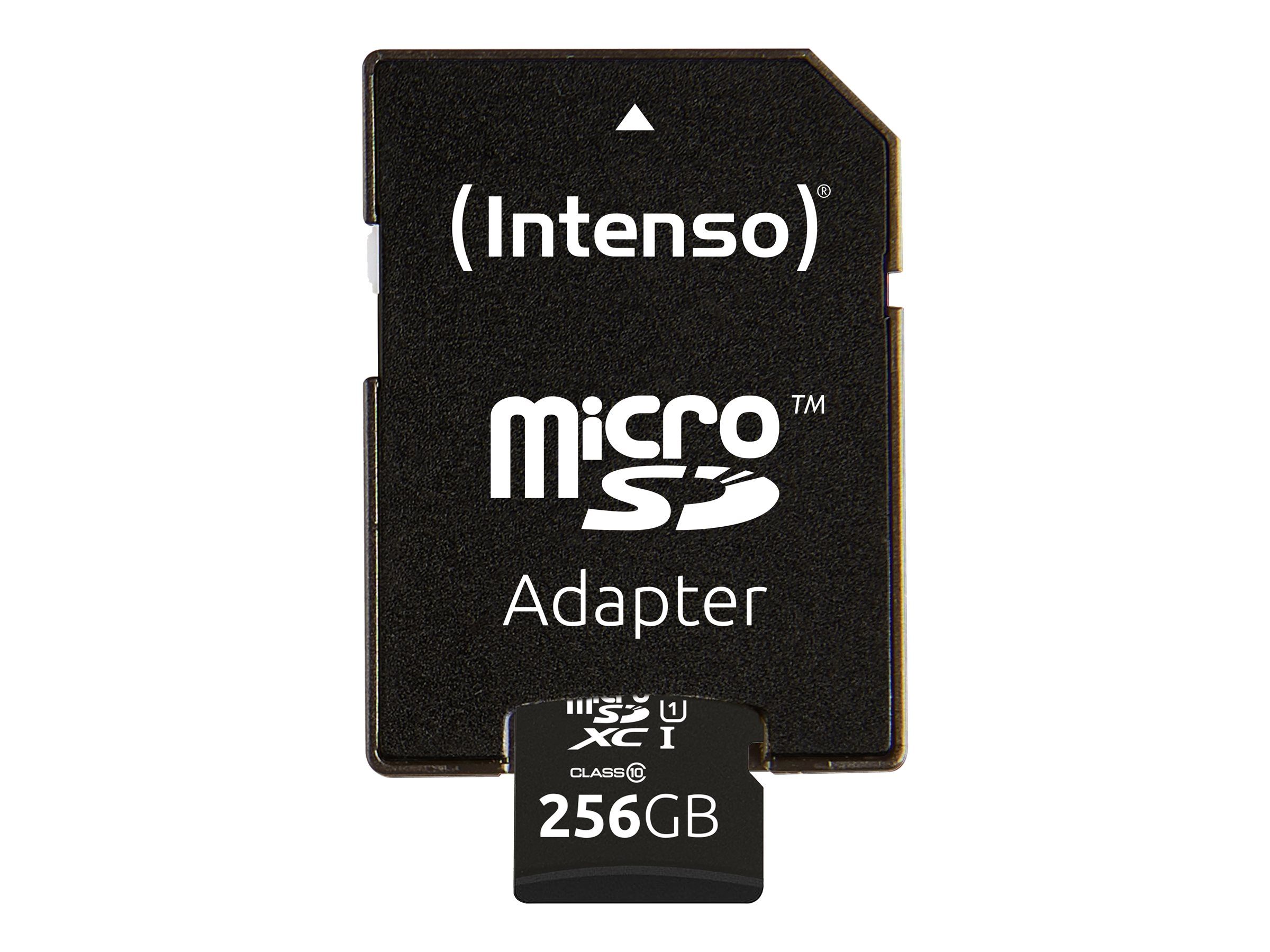 Intenso Premium - Flash-Speicherkarte (microSDXC-an-SD-Adapter inbegriffen)