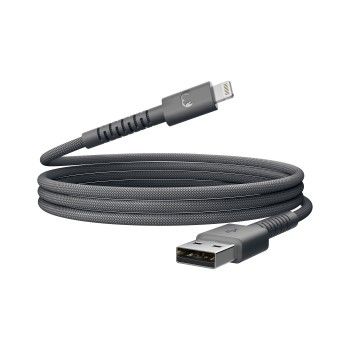 Fresh 'n Rebel USB-A zu Lightning silicon geflochtenes Kabel "FlexWave" 70cm, Storm Grey