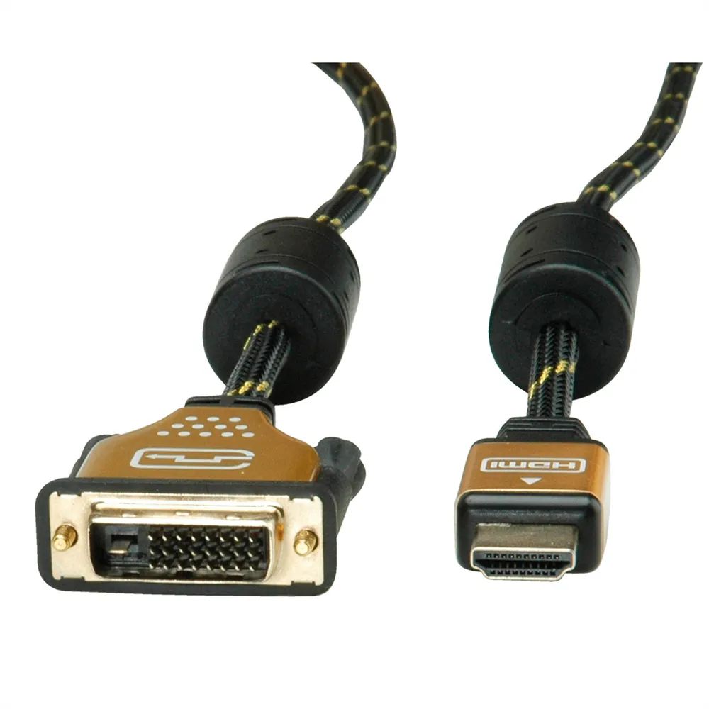 ROLINE GOLD Monitorkabel DVI (24+1) - HDMI, ST/ST, 10 m