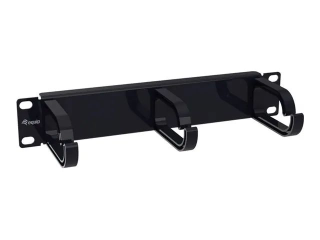 Equip Kabelführungsplatte für Schaltschrank - RAL 9005, Schwarz - 1U - 25.4 cm (10")