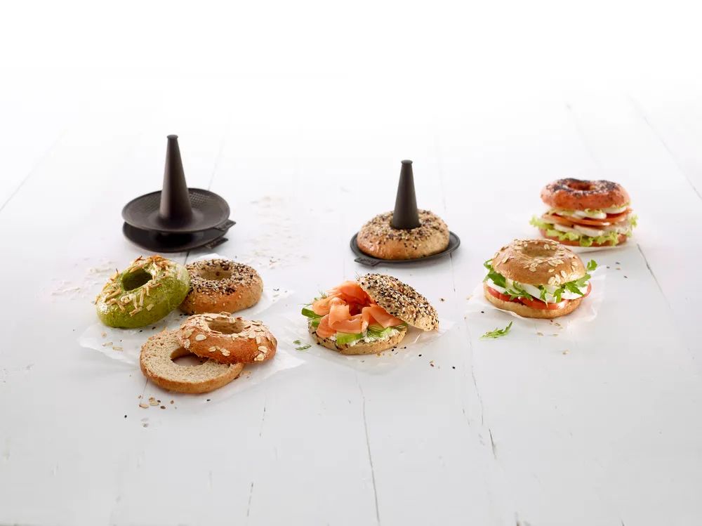 Lékué Bagel-Backformen, 6-teilig - Brown