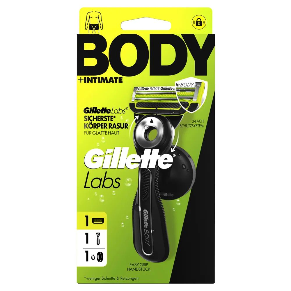 Gillette Labs Body + Intimate Rasierapparat mit 1 Klinge
