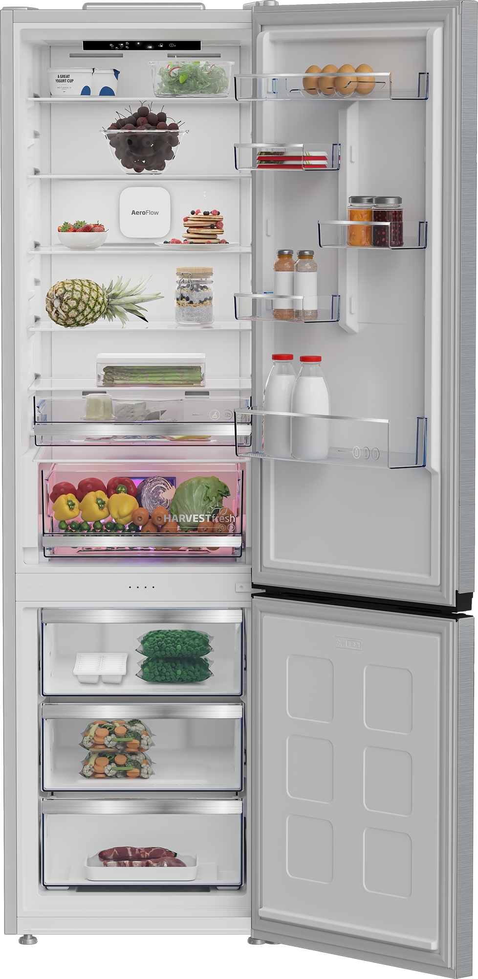 Beko B5RCNA416HXB Stand-Kühl-/Gefrierkombination Edelstahllook