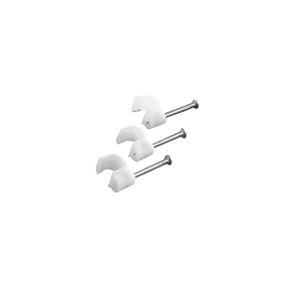 VIVANCO Nagelschellen für Rundkabel bis 7mm, 20 Stk.