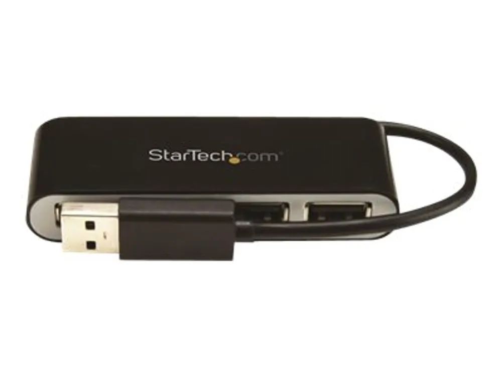 StarTech.com Mobiler 4-Port-USB 2.0-Hub mit integriertem Kabel