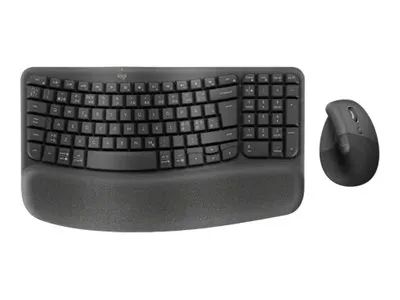 Logitech Wave Keys and Lift Combo - Tastatur-und-Maus-Set - kabellos - Bluetooth LE, 2.4 GHz - QWERTY - Nordisch (Dänisch/Finnisch/Norwegisch/Schwedisch)