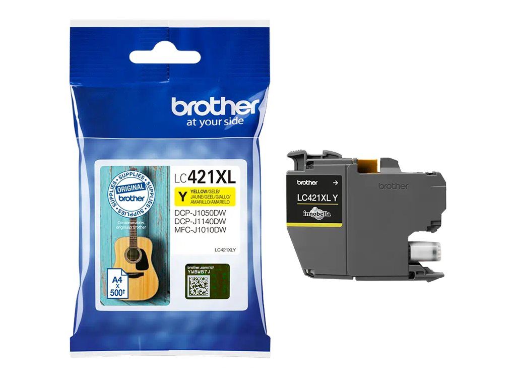 Brother LC421XLY - Hohe Ergiebigkeit - Gelb - original