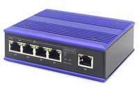 DIGITUS 4 Port Gigabit Netzwerk PoE Switch, Industrial, Unmanaged, 1 RJ45 Uplink