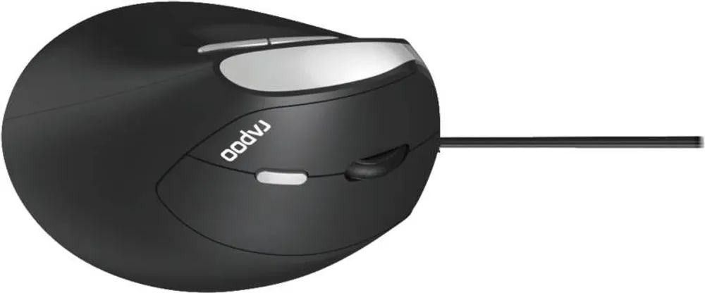 Kabelgebundene ergonomische Maus "EV200", Schwarz