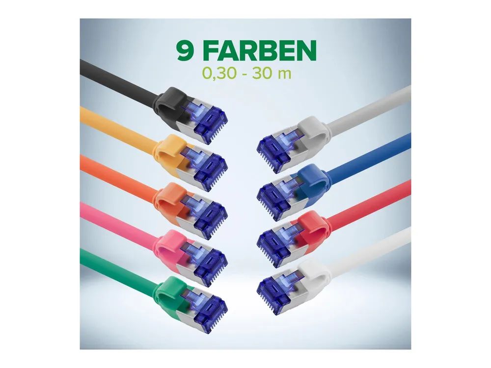 InLine Patchkabel Slim - Cat.6A - S/FTP - TPE (LSZH) flexibel - PoE - grau - 30m