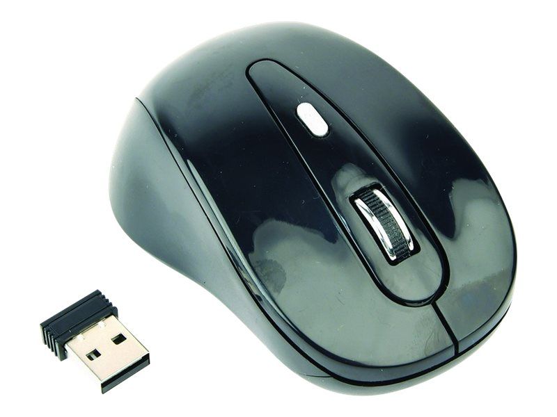 Gembird MUSW-6B-01 - Maus - optisch - 6 Tasten - kabellos - 2.4 GHz - kabelloser Empfänger (USB)