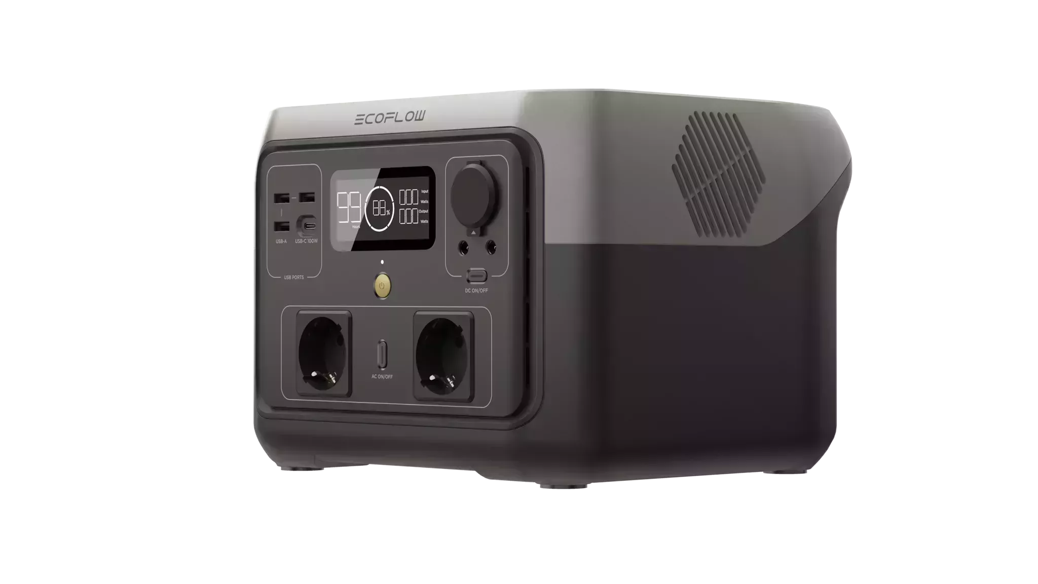 Ecoflow RIVER 2 Max - Tragbares kraftwerk - AC 220-240/ DC 11-50/12/24 V