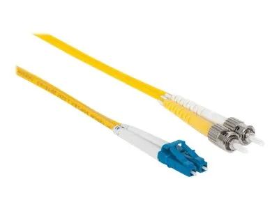Intellinet Fiber Optic Patch Cable, OS2, LC/ST, 2m, Yellow, Duplex, Single-Mode, 9/125 µm, LSZH, Fibre, Lifetime Warranty, Polybag - Patch-Kabel - ST Einzelmodus (M)