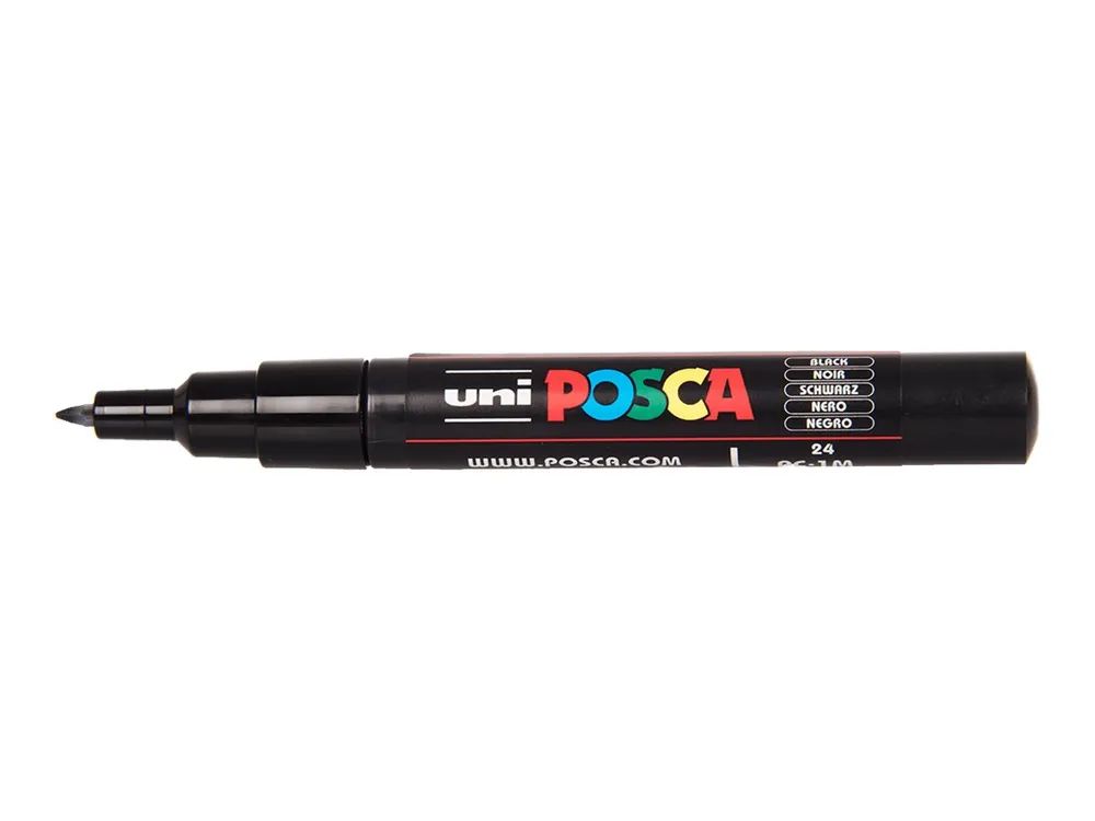 Uni-Ball POSCA - Marker - permanent - gemischte Farben - Wasserbasierte Pigmenttinte - 0.7-1 mm - extrafein (Packung mit 16)