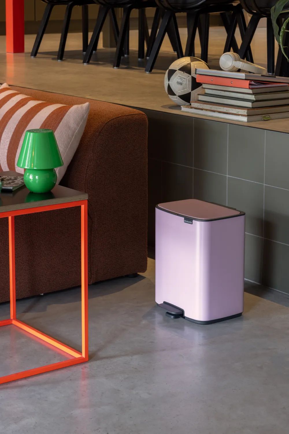 Brabantia Bo Treteimer, 12L - Lilac Pink