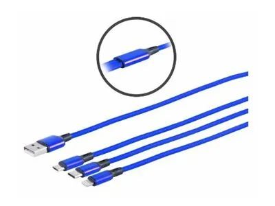 MicroConnect USB-Kabel - USB (M) gerade zu 10-polig Micro-USB Typ A, Lightning, 24 pin USB-C (M)