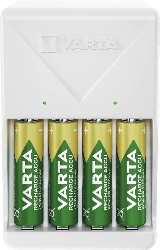 Varta Stecker-Ladegerät Plug Charger 4x AA 56706 2100mAh