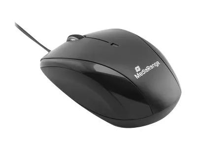 MEDIARANGE MROS216 - Maus - optisch - 3 Tasten - kabellos - 2.4 GHz - kabelloser Empfänger (USB)
