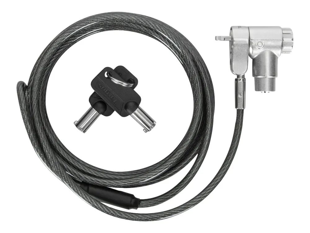 Targus DEFCON Ultimate - Sicherheitskabelschloss - Universal-Schlüsselkabelschloss mit anpassbarem Schlosskopf - Silber - 2 m (Packung mit 25)