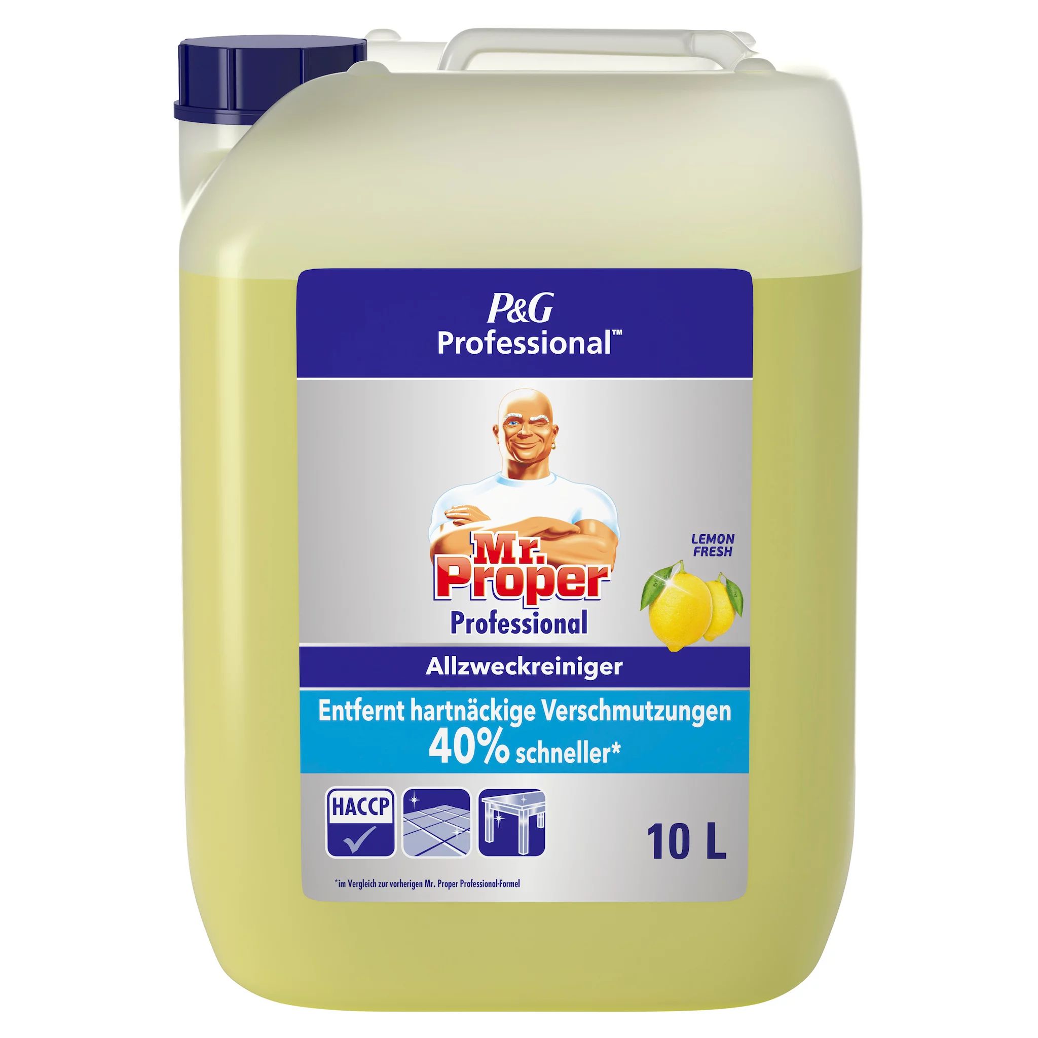 Mr. Proper Professional Allzweckreiniger, Lemon, entfernt Schmutz 40% schneller