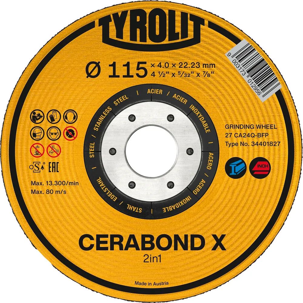 TYROLIT Schruppscheibe Cerabond X Premium*** 125 x 7 mm 2in1 Form 27