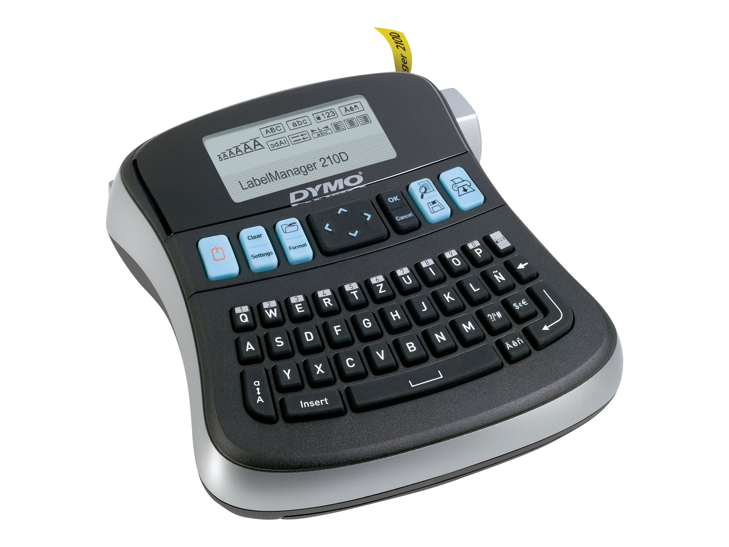 Dymo LabelMANAGER 210D - Beschriftungsgerät - s/w - Thermotransfer - Rolle (1,2 cm)