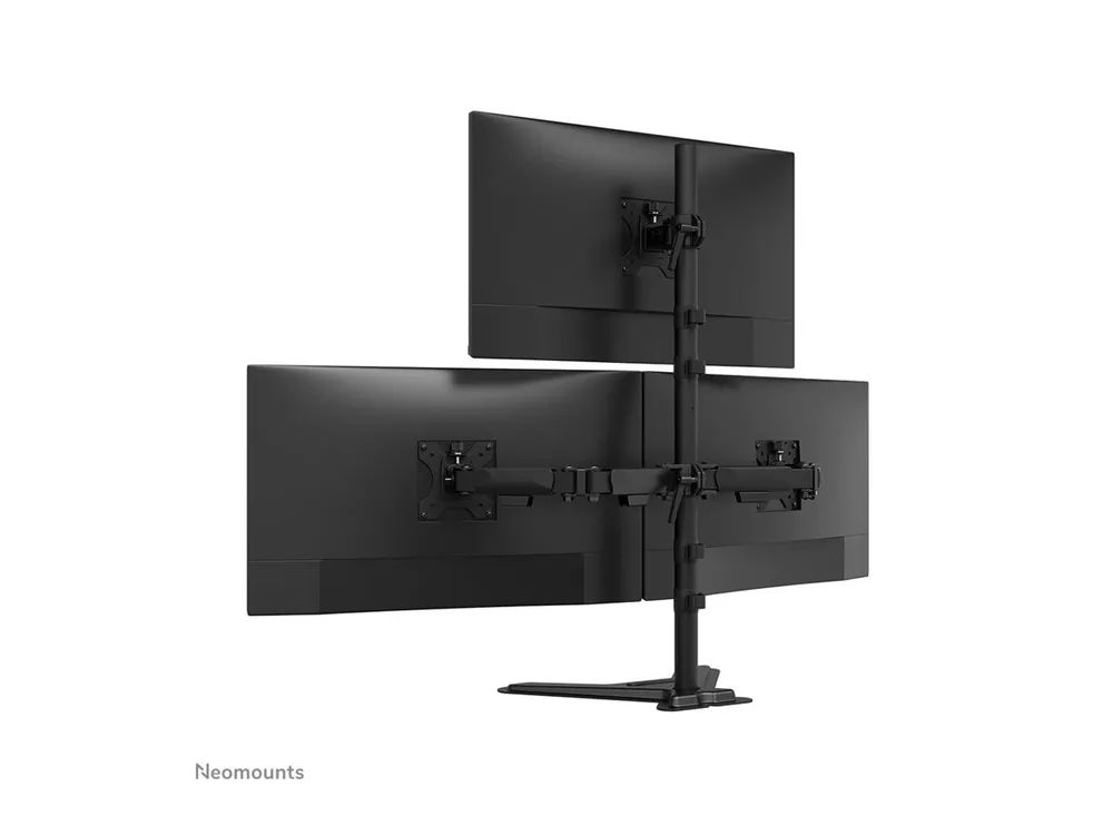 Neomounts Befestigungskit (Monitorarm, Basis) - Voll beweglich - für 3 Monitore - Stahl - Schwarz - Bildschirmgröße: 25.4-81.3 cm (10"-32")