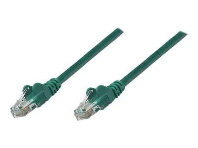 Intellinet Network Patch Cable, Cat6, 0.5m, Green, CCA, U/UTP, PVC, RJ45, Gold Plated Contacts, Snagless, Booted, Lifetime Warranty, Polybag - Patch-Kabel - RJ-45 (M)