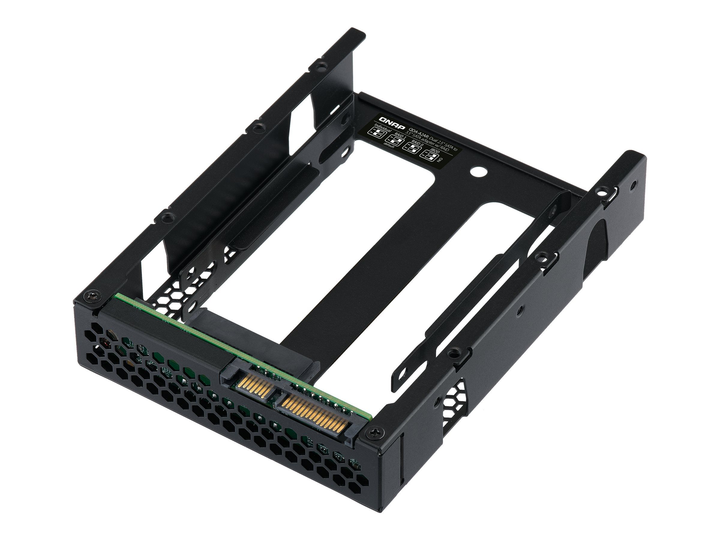 QNAP QDA-A2AR - Internes RAID-Gehäuse - 3.5" to 2 x 2.5" (8,9 cm bis 2 x 6,4 cm)