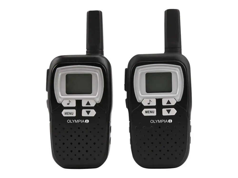 Olympia 1208 - Tragbar - Zwei-Wege Funkgerät - PMR - 446.00625 - 446.09375 MHz - 8 Kanäle - Schwarz (Packung mit 2)