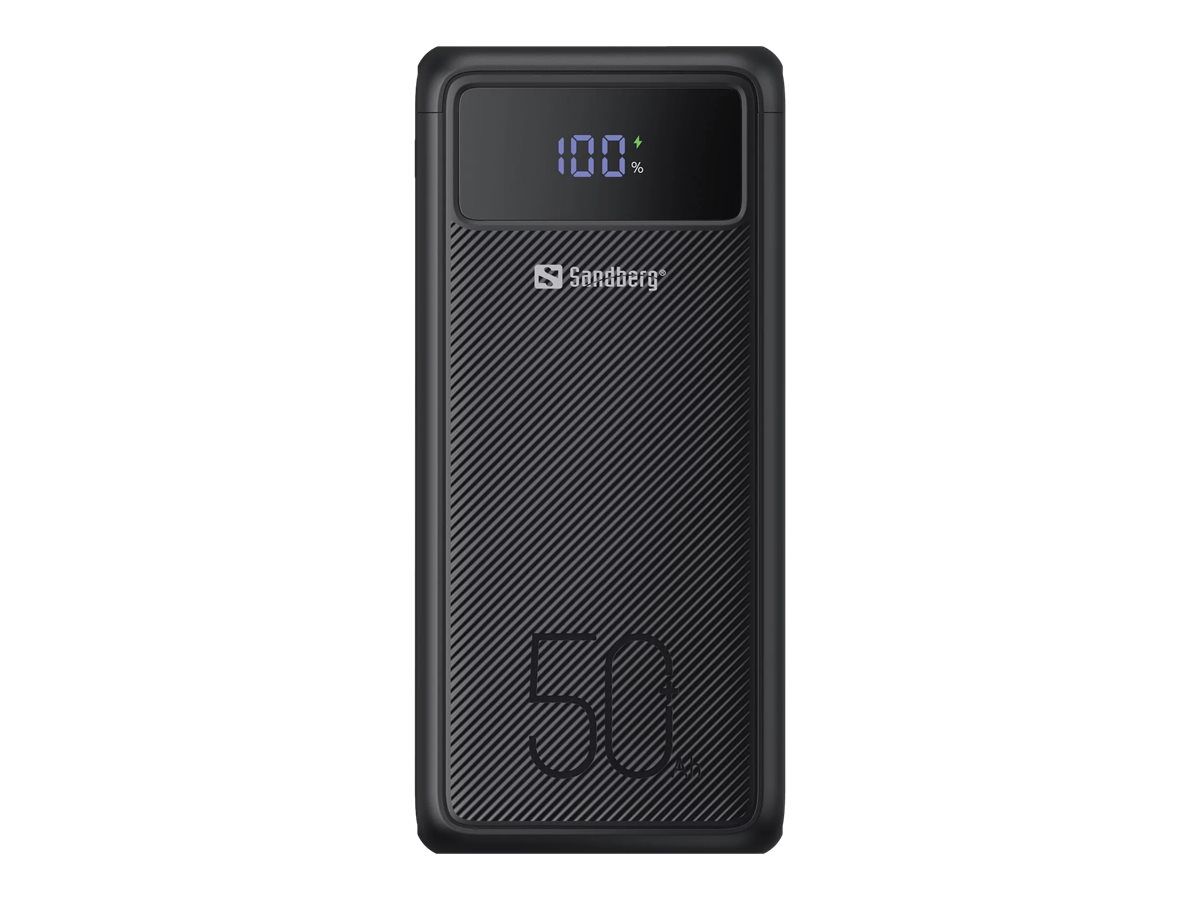 SANDBERG Active - Powerbank - 50000 mAh - 185 Wh - 5 A - 3 Ausgabeanschlussstellen (USB)