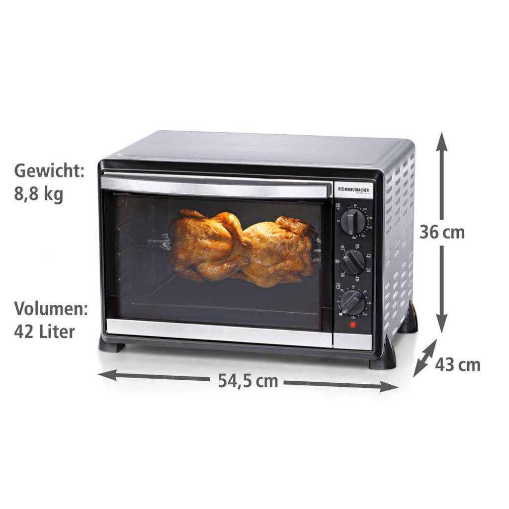 Rommelsbacher BG 1805/E Mini-Backofen mit Grill/Heißluft