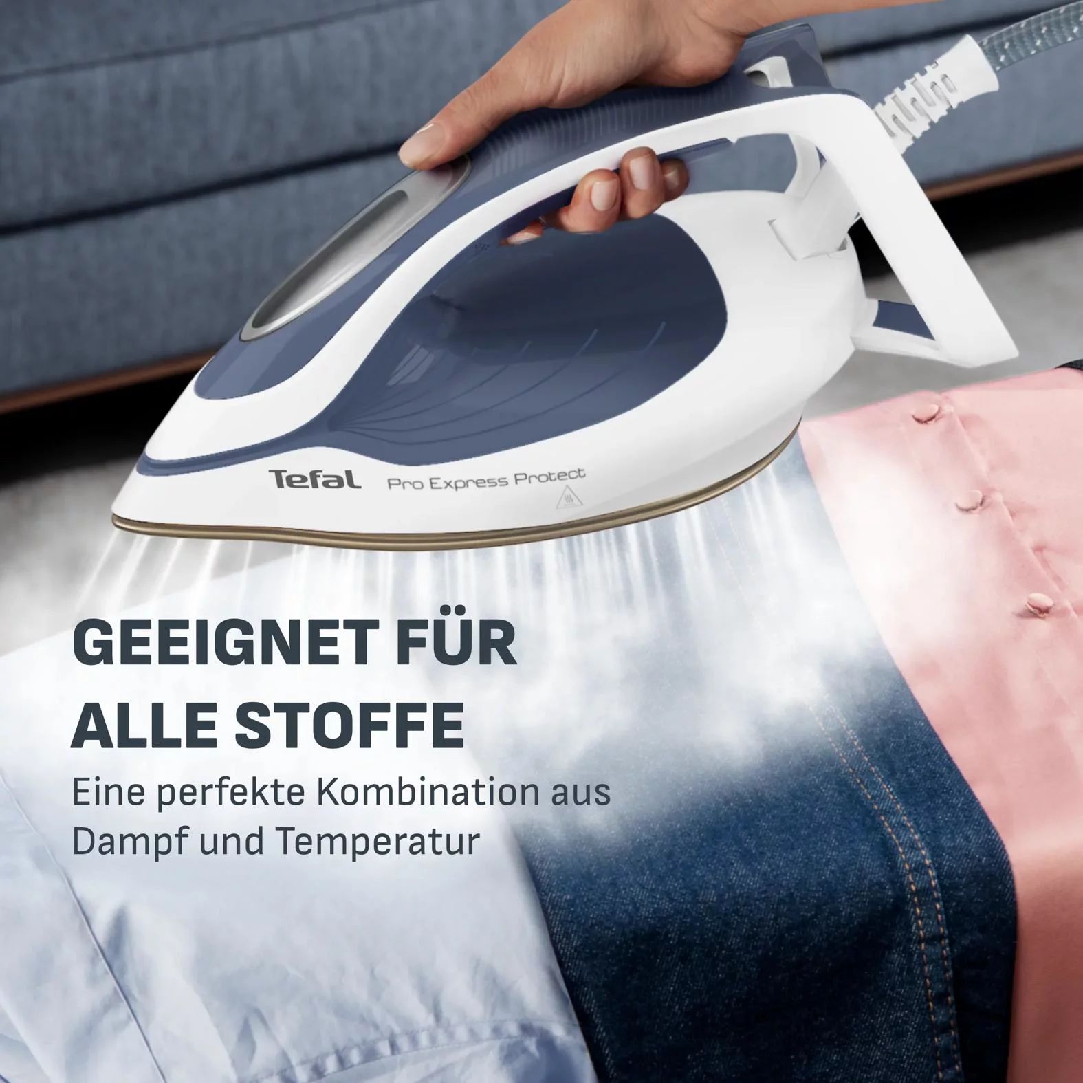 Tefal GV9225 Dampfbügelstation Pro Express Protect - Blaugrau/Weiß