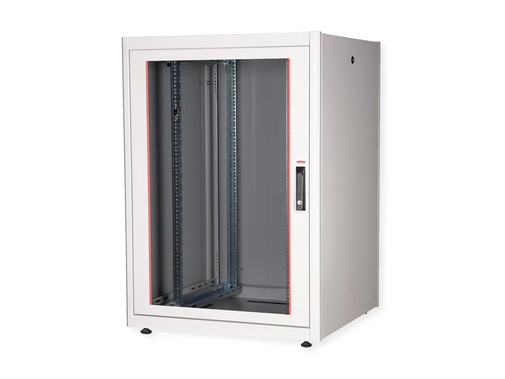 ROLINE Basic - Schrank Netzwerkschrank - Glas Tür, 800 x 800 (B x T)