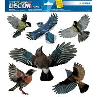 HERMA Fensterbild Warnvögel Bunt