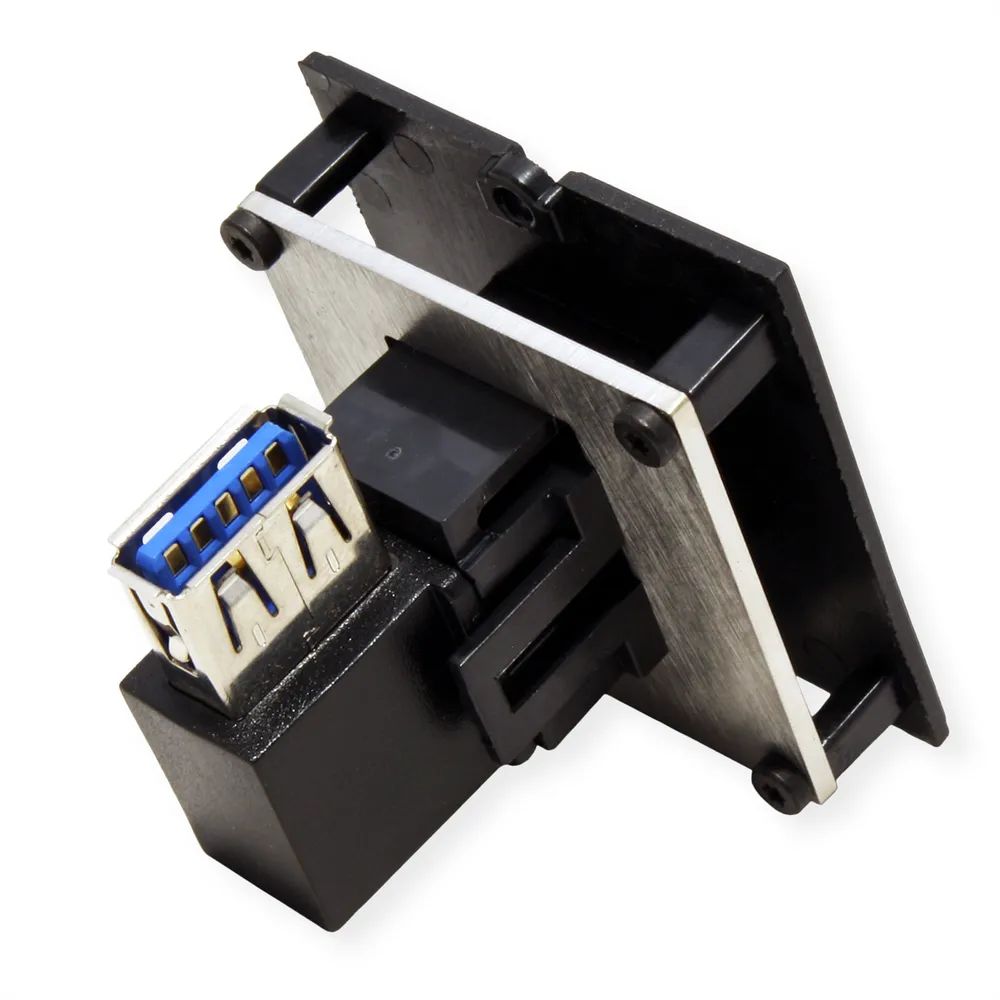 BACHMANN Rahmen 1xUSB 3.0, 90° Abgang seitlich